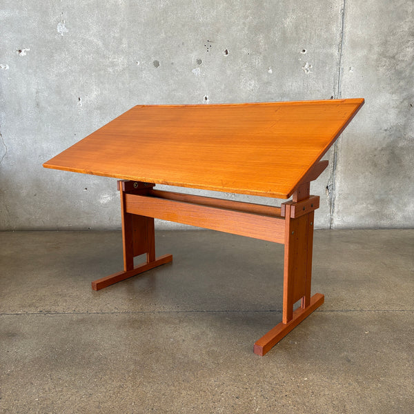 1970s Danish Teak Drafting Desk By Mobelfabriken Trekanten