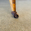 Antique English Oak Stool With Caster Wheels