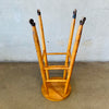 Antique English Oak Stool With Caster Wheels