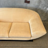 Vintage Natural Suede Love Seat Black Lacquered Base