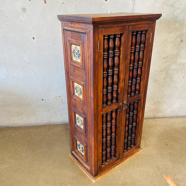 Antique Spanish Cabinet with Tile