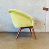 1960s Thayer Coggin Mid Century Green Lounge Chair