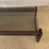 1970s Percival Lafer Smoked Glass Top Coffee Table