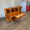 Vintage Teak "Magic Box" Desk With Key