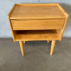 Mid Century Modern Rubberwood Side Table / Night Stand