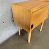 Mid Century Modern Rubberwood Side Table / Night Stand