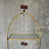 Vintage Patinated Iron Garden Patio Shelf