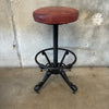 Vintage Set of Five Wrought Iron Barstools