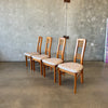 Set of Four Teak High Back Dining Chairs