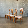 Set of Four Teak High Back Dining Chairs