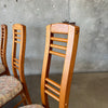 Set of Four Teak High Back Dining Chairs