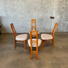 Set of Four Teak High Back Dining Chairs