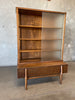 Mid Century John Keal Wall Unit / Vitrine With Drawer For Brown Saltman