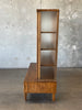 Mid Century John Keal Wall Unit / Vitrine With Drawer For Brown Saltman