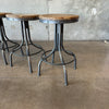 Set of Four Adjustable Industrial Barstools