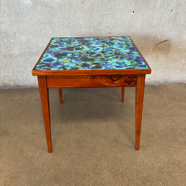 Vintage Mid Century Modern Mosaic Tile Side Table #2