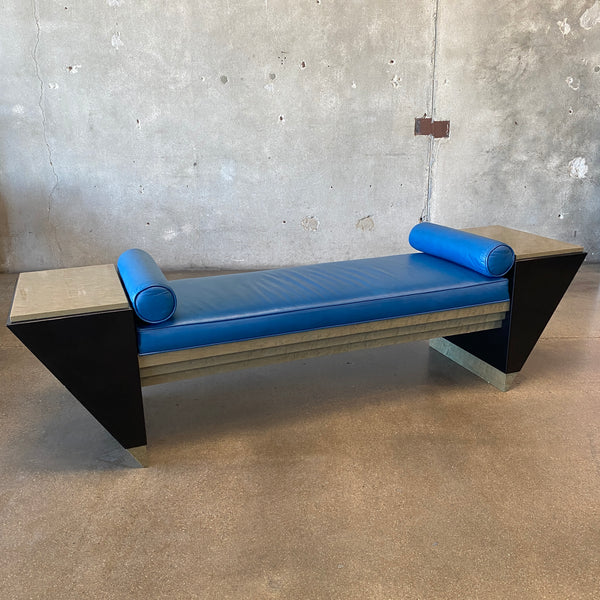 Mid Century Modern Bench By Lee Weitzman Black Lacquer Divan Settee