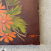 1960s Oil On Canvas Floral Painting Signed Cates