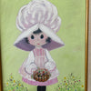 1960s Oil On Canvas Girl Painting