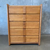 Post Modern John Boyd Designs Solid Oak Highboy Dresser Circa 1980