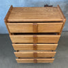 Post Modern John Boyd Designs Solid Oak Highboy Dresser Circa 1980