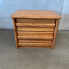 Post Modern John Boyd Designs Solid Oak Highboy Nightstand Circa 1980