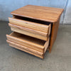 Post Modern John Boyd Designs Solid Oak Highboy Nightstand Circa 1980