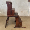 19th Century Antique Arts & Crafts Library Step Ladder / Metamorphic Chair