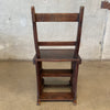 19th Century Antique Arts & Crafts Library Step Ladder / Metamorphic Chair