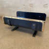 Mid Century Brass & Black Steel Footed Log Holder - France c. 1960s