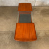 Mid Century Surfboard Coffee Table With Glass Inserts In The Style of G-Plan