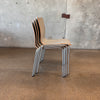 Set of Four "Chairik" Stacking Danish Chairs By Erik Magnussen