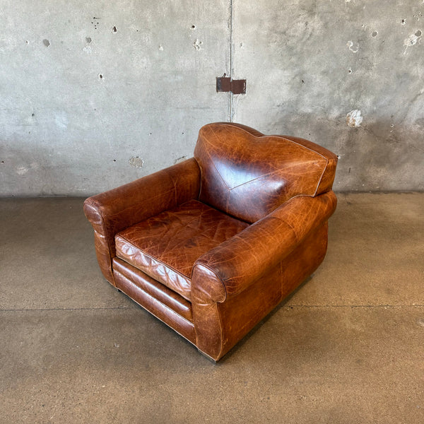 Vintage Leather Mustache Club Chair