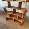 Modernist Curved Wood Bookcase