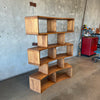 Modernist Curved Wood Bookcase