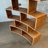 Modernist Curved Wood Bookcase