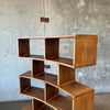 Modernist Curved Wood Bookcase