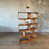 Modernist Curved Wood Bookcase