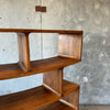 Modernist Curved Wood Bookcase