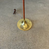 Mid Century Walnut & Brass Laurel Mushroom Floor Lamp