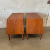 Mid Century Modern Walnut Nightstands By American of Martinsville