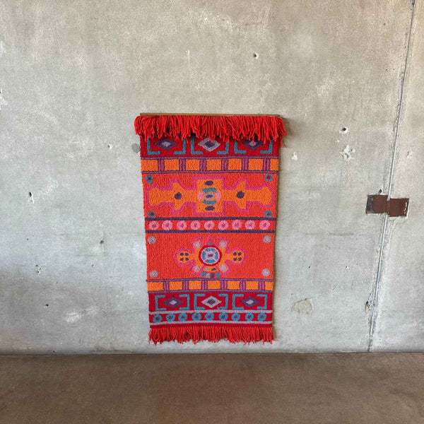 Tamacani Hand Hooked Wall Hanging Rug/Tapestry, c. 1980