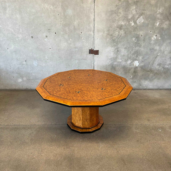 Tessellated Burl Wood with Inlay Center Table