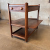 Antique Oak Bar Cart