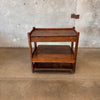 Antique Oak Bar Cart