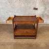 Antique Oak Bar Cart