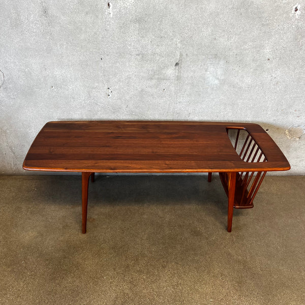 Vintage Mid Century Modern Solid Walnut Coffee Table by Arthur Umanoff