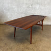 Vintage Mid Century Modern Solid Walnut Coffee Table by Arthur Umanoff