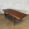 Vintage Mid Century Modern Solid Walnut Coffee Table by Arthur Umanoff