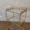 Rope & Tassel 3 Tier Stand with Glass Shelves